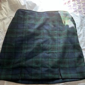 Plaid high rise skirt